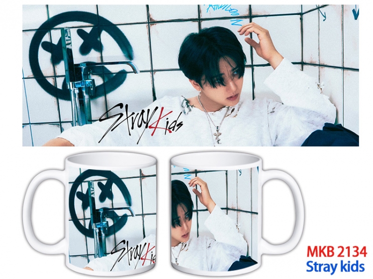 Stray kids Anime color printing ceramic mug cup price for 5 pcs MKB-2134