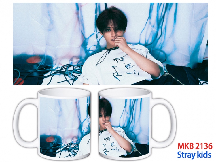 Stray kids Anime color printing ceramic mug cup price for 5 pcs MKB-2136