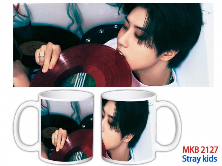 Stray kids Anime color printing ceramic mug cup price for 5 pcs  MKB-2127