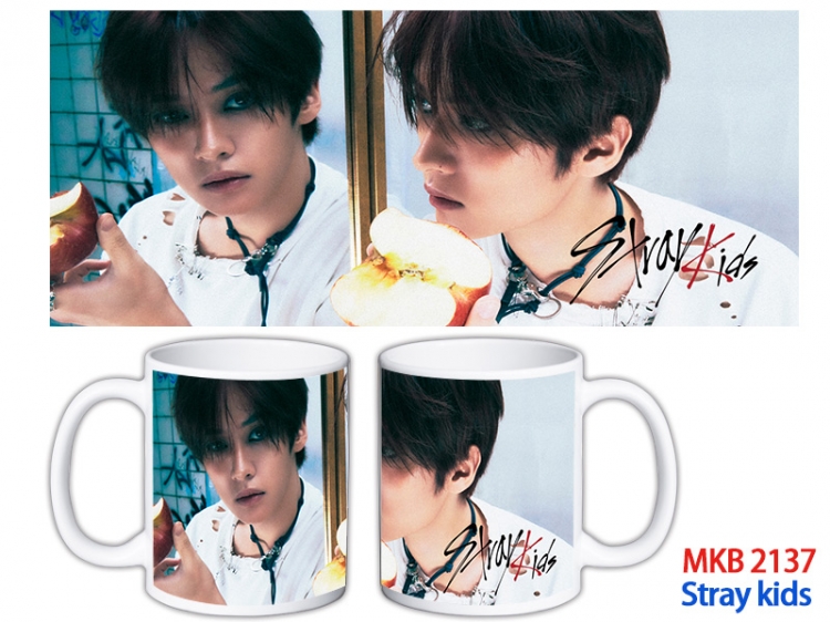 Stray kids Anime color printing ceramic mug cup price for 5 pcs  MKB-2137