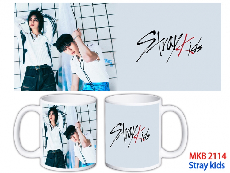 Stray kids Anime color printing ceramic mug cup price for 5 pcs MKB-2114