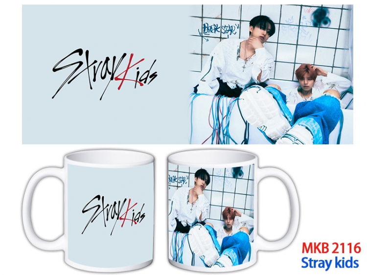 Stray kids Anime color printing ceramic mug cup price for 5 pcs  MKB-2116