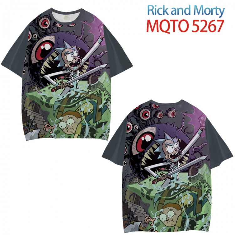 Rick and Morty Full color printed short sleeve T-shirt from XXS to 4XL MQTO 5267
