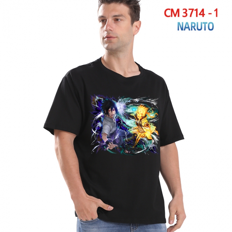 Naruto Printed short-sleeved cotton T-shirt from S to 4XL  3714-1
