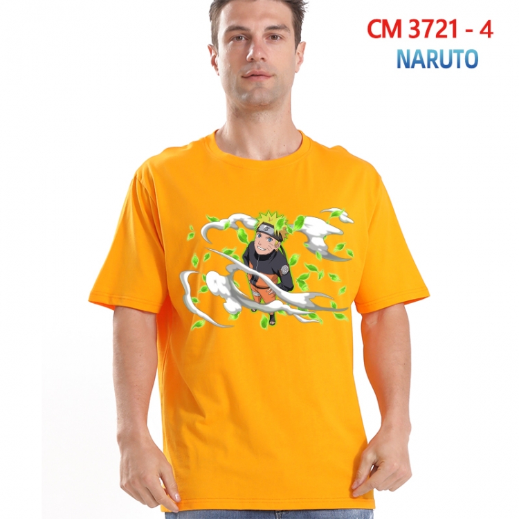 Naruto Printed short-sleeved cotton T-shirt from S to 4XL 3721-4