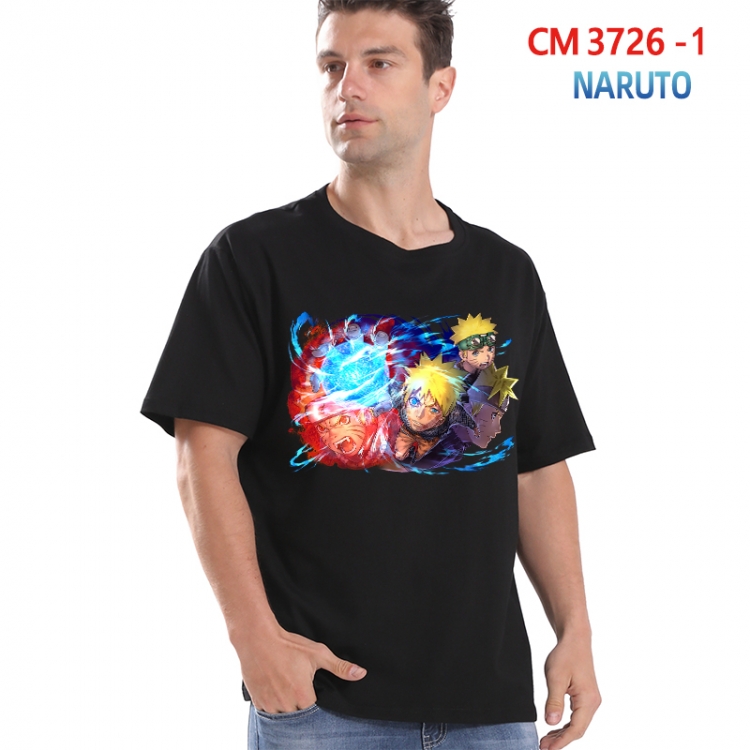 Naruto Printed short-sleeved cotton T-shirt from S to 4XL 3726-1