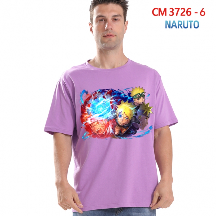 Naruto Printed short-sleeved cotton T-shirt from S to 4XL 3726-6