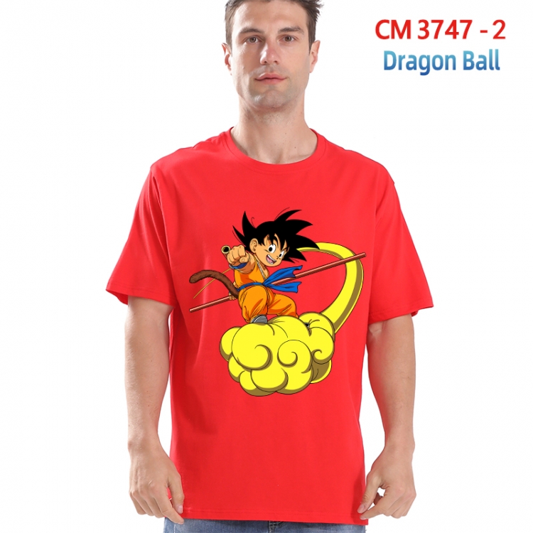DRAGON BALL Printed short-sleeved cotton T-shirt from S to 4XL   3747-2