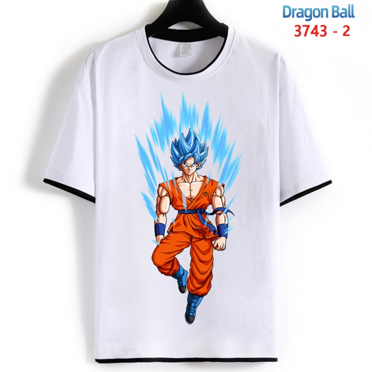 DRAGON BALL Cotton crew neck black and white trim short-sleeved T-shirt from S to 4XL HM-3743-2