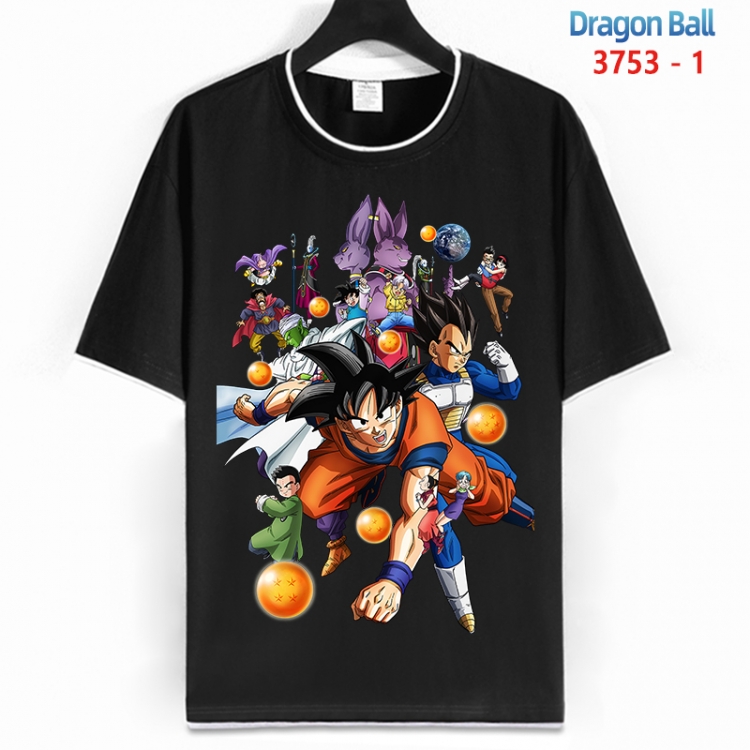 DRAGON BALL Cotton crew neck black and white trim short-sleeved T-shirt from S to 4XL  HM-3753-1