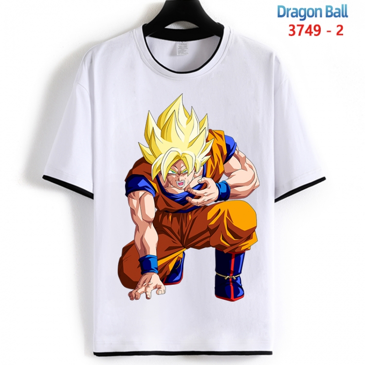 DRAGON BALL Cotton crew neck black and white trim short-sleeved T-shirt from S to 4XL  HM-3749-2