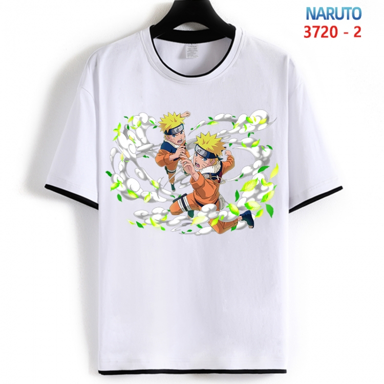Naruto Cotton crew neck black and white trim short-sleeved T-shirt from S to 4XL HM-3720-2