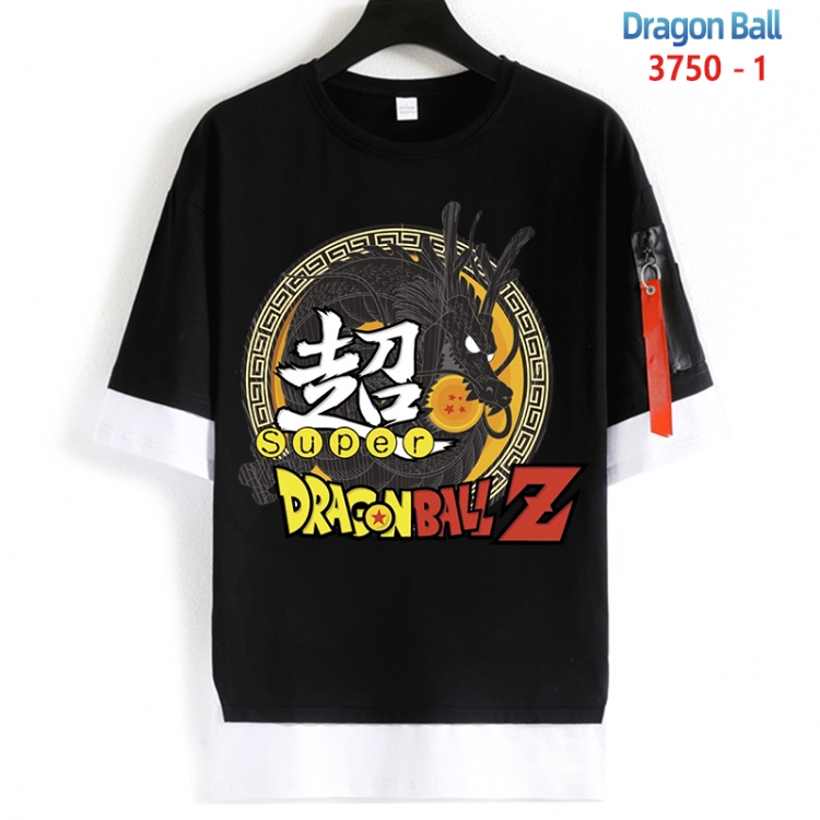 DRAGON BALL Cotton Crew Neck Fake Two-Piece Short Sleeve T-Shirt from S to 4XL HM-3750-1