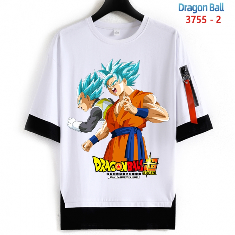 DRAGON BALL Cotton Crew Neck Fake Two-Piece Short Sleeve T-Shirt from S to 4XL  HM-3755-2
