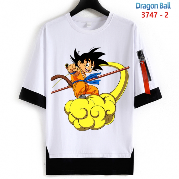 DRAGON BALL Cotton Crew Neck Fake Two-Piece Short Sleeve T-Shirt from S to 4XL  HM-3747-2