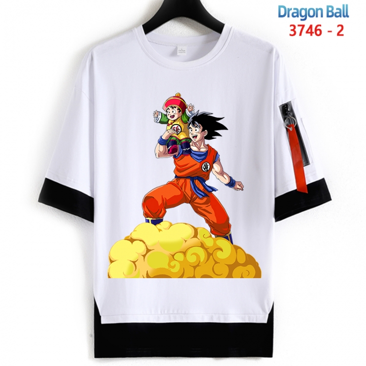 DRAGON BALL Cotton Crew Neck Fake Two-Piece Short Sleeve T-Shirt from S to 4XL HM-3746-2