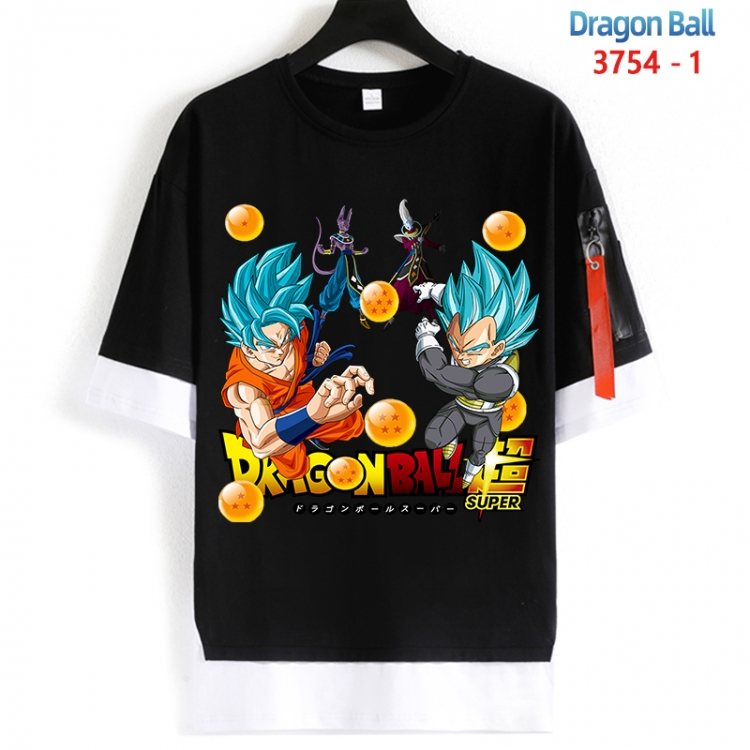 DRAGON BALL Cotton Crew Neck Fake Two-Piece Short Sleeve T-Shirt from S to 4XL HM-3754-1