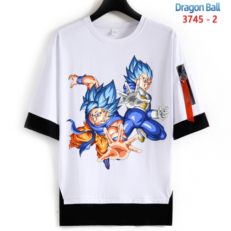DRAGON BALL Cotton Crew Neck Fake Two-Piece Short Sleeve T-Shirt from S to 4XL HM-3745-2