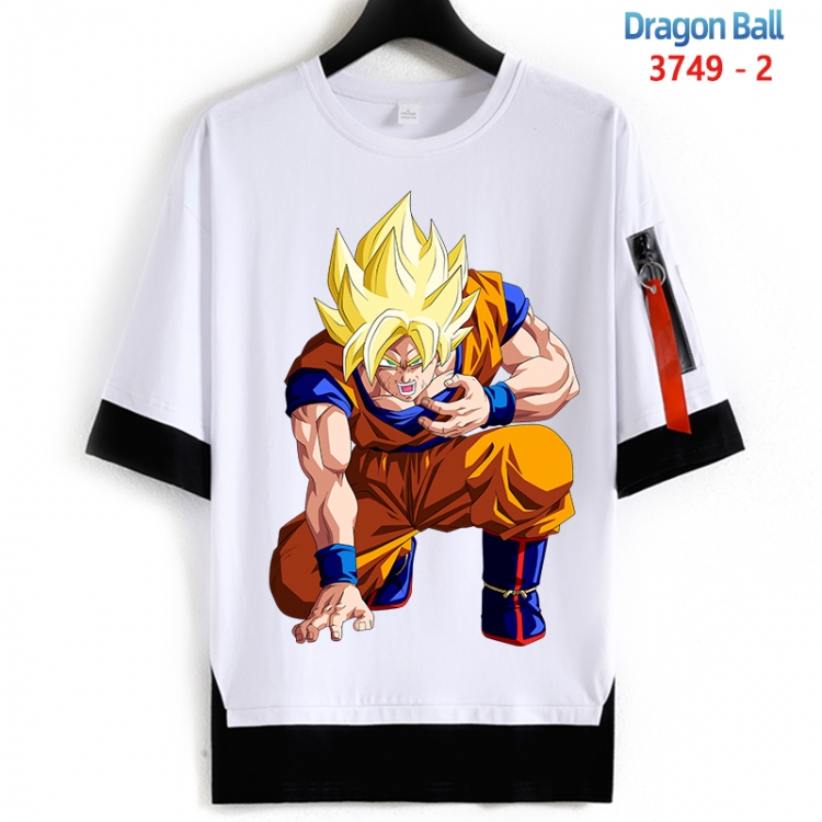 DRAGON BALL Cotton Crew Neck Fake Two-Piece Short Sleeve T-Shirt from S to 4XL  HM-3749-2