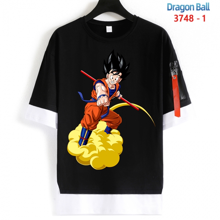 DRAGON BALL Cotton Crew Neck Fake Two-Piece Short Sleeve T-Shirt from S to 4XL HM-3748-1