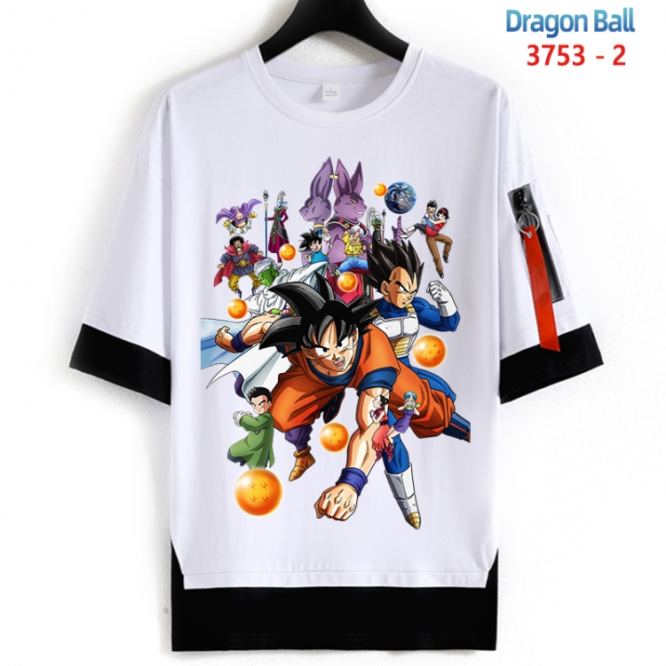DRAGON BALL Cotton Crew Neck Fake Two-Piece Short Sleeve T-Shirt from S to 4XL HM-3753-2
