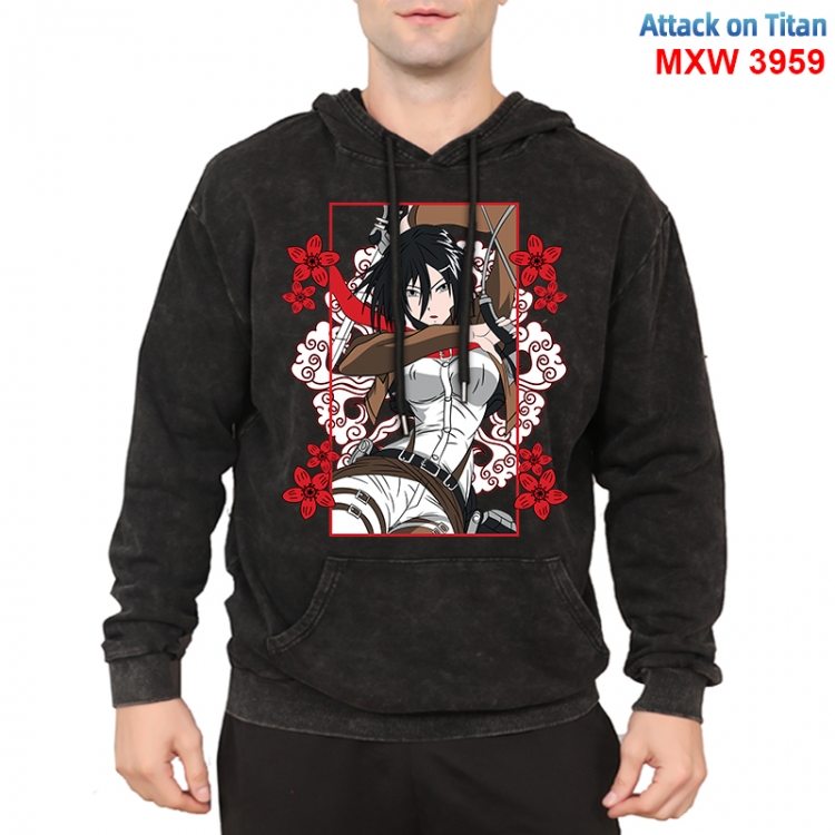 Shingeki no Kyojin Anime peripheral washing and worn-out pure cotton sweater from S to 3XL  MXW-3959-2