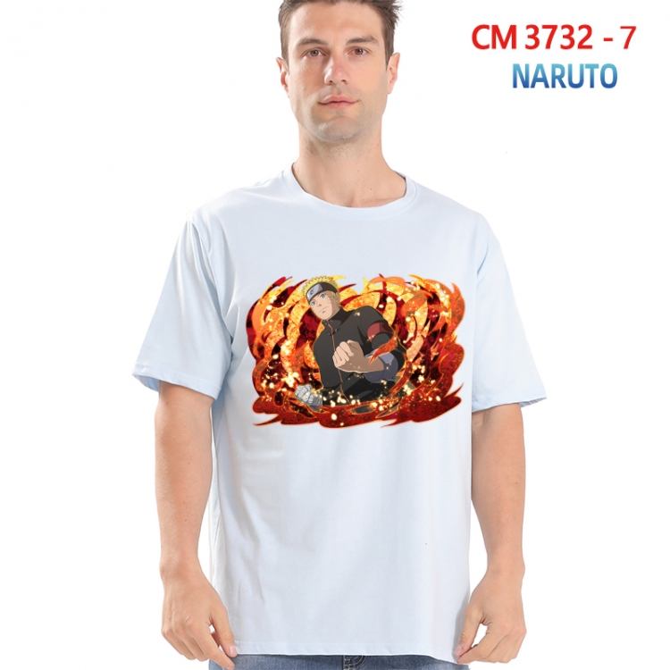 Naruto Printed short-sleeved cotton T-shirt from S to 4XL  3732-7