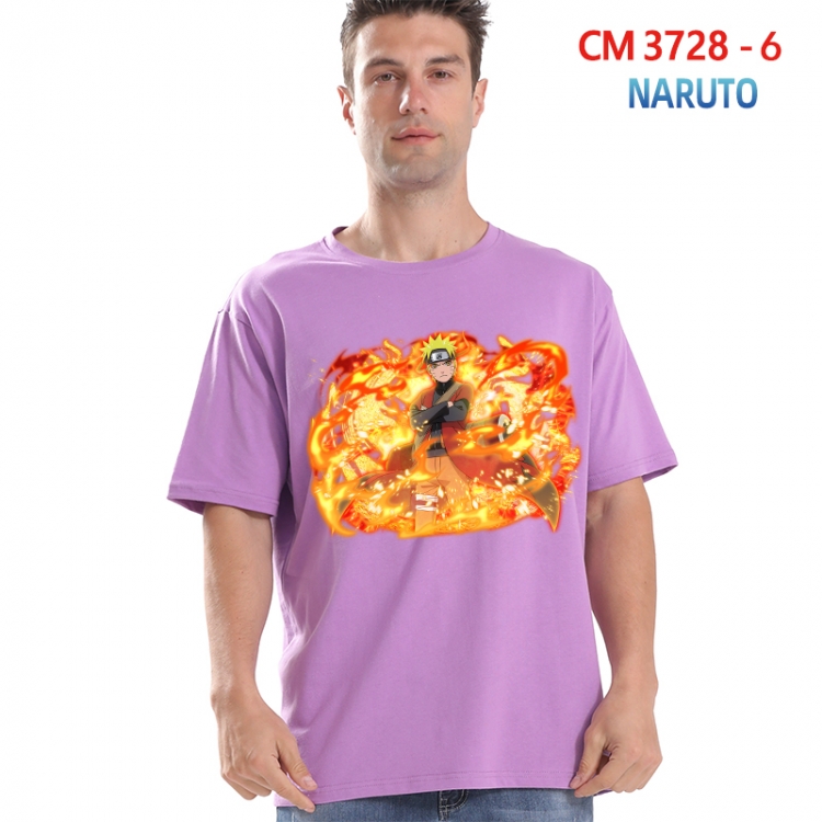 Naruto Printed short-sleeved cotton T-shirt from S to 4XL 3728-6