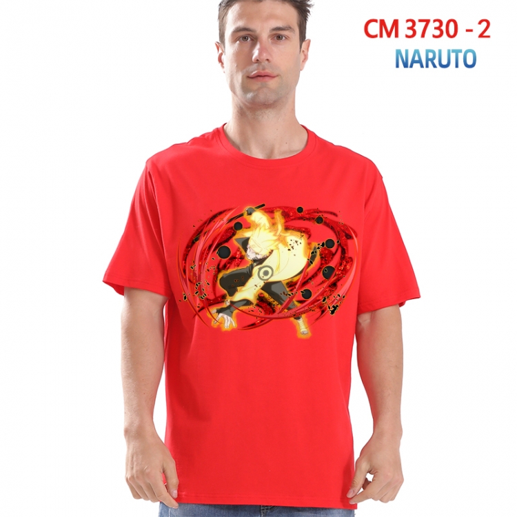 Naruto Printed short-sleeved cotton T-shirt from S to 4XL  3730-2