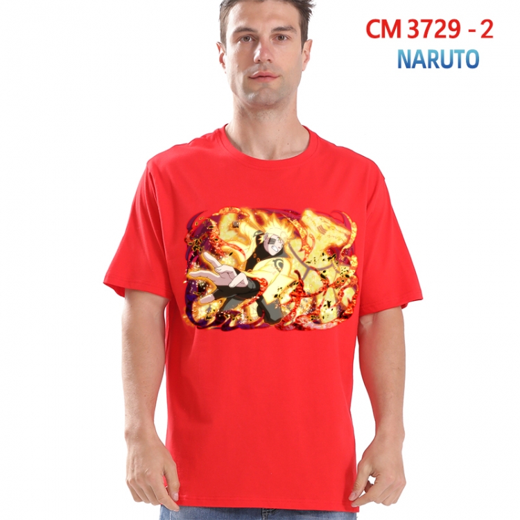 Naruto Printed short-sleeved cotton T-shirt from S to 4XL  3729-2