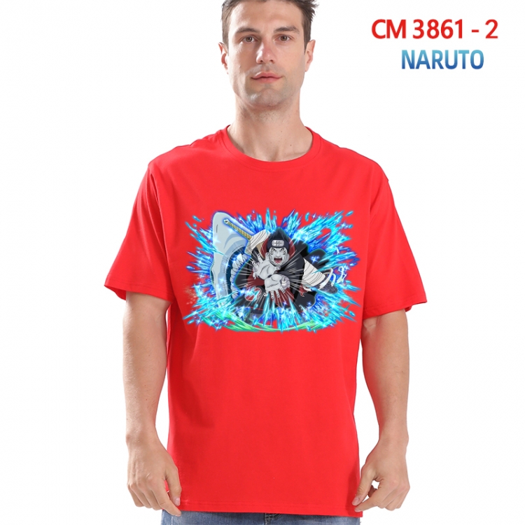 Naruto Printed short-sleeved cotton T-shirt from S to 4XL 3861-2