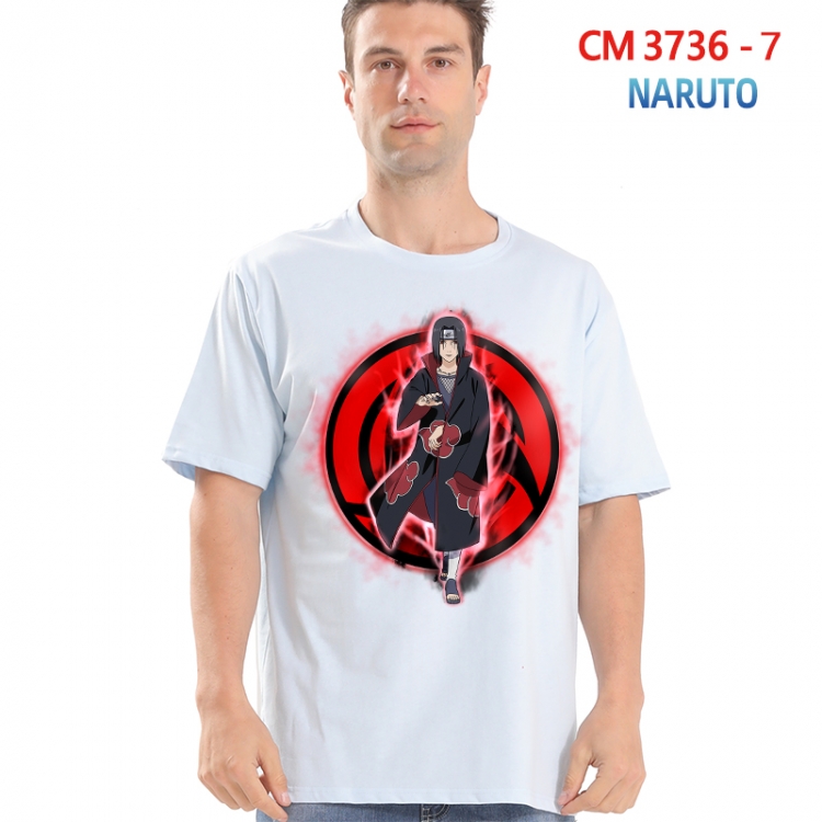 Naruto Printed short-sleeved cotton T-shirt from S to 4XL 3736-7