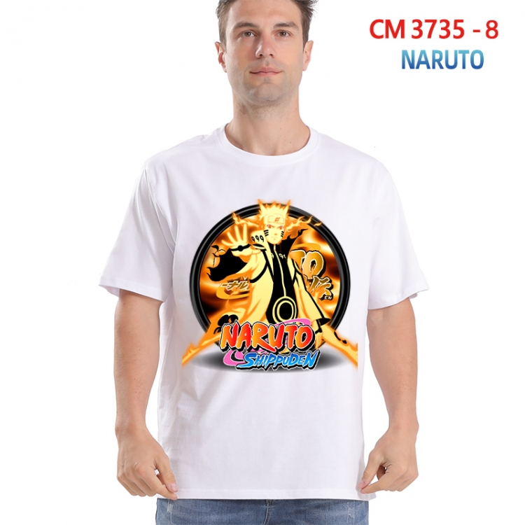 Naruto Printed short-sleeved cotton T-shirt from S to 4XL  3735-8