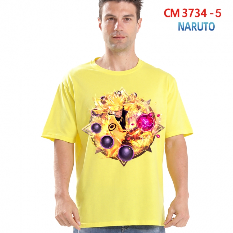 Naruto Printed short-sleeved cotton T-shirt from S to 4XL  3734-5