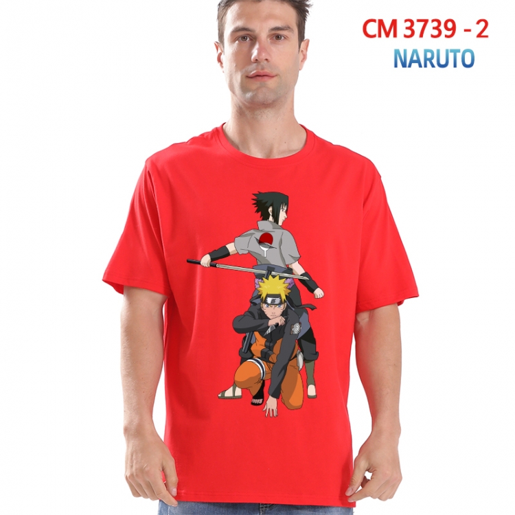 Naruto Printed short-sleeved cotton T-shirt from S to 4XL 3739-2