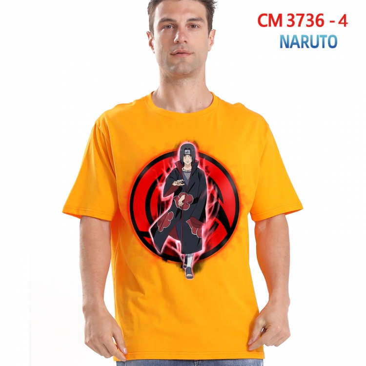Naruto Printed short-sleeved cotton T-shirt from S to 4XL 3736-4