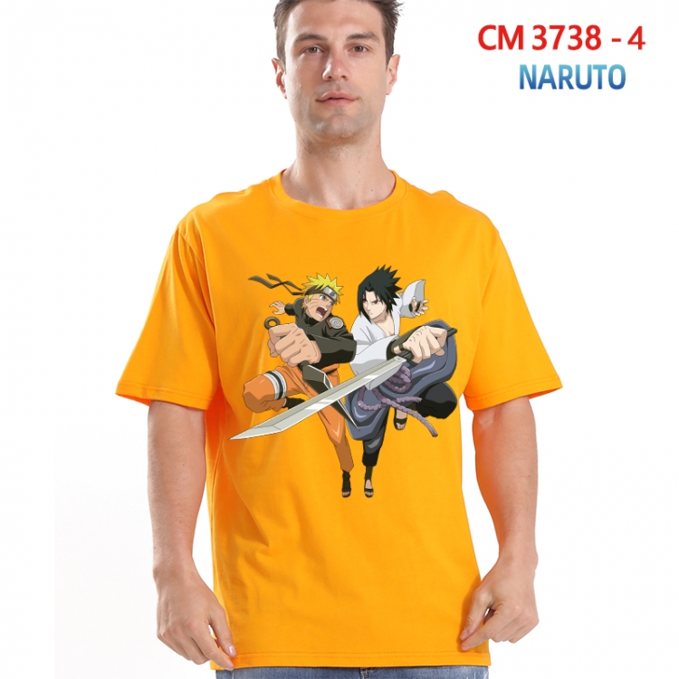 Naruto Printed short-sleeved cotton T-shirt from S to 4XL 3738-4