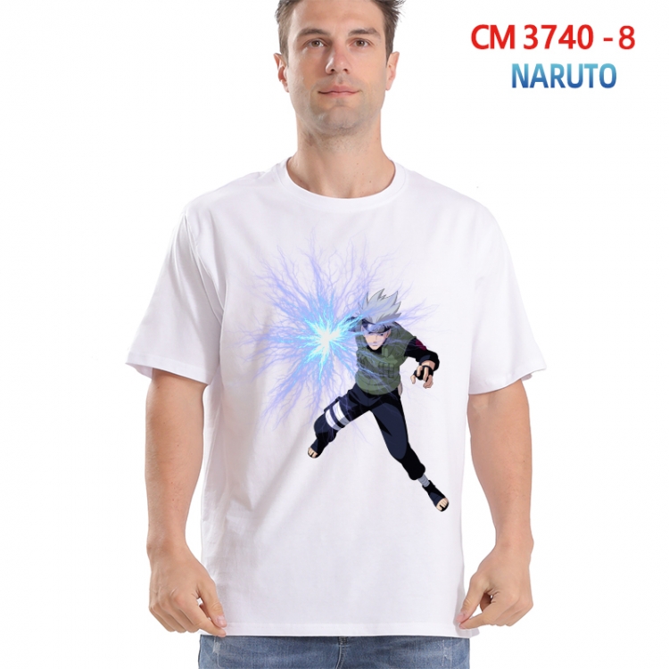 Naruto Printed short-sleeved cotton T-shirt from S to 4XL 3740-8