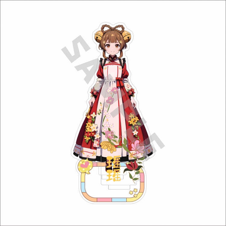 Genshin Impact Anime characters Double Insert Style acrylic Standing Plates Keychain 15m