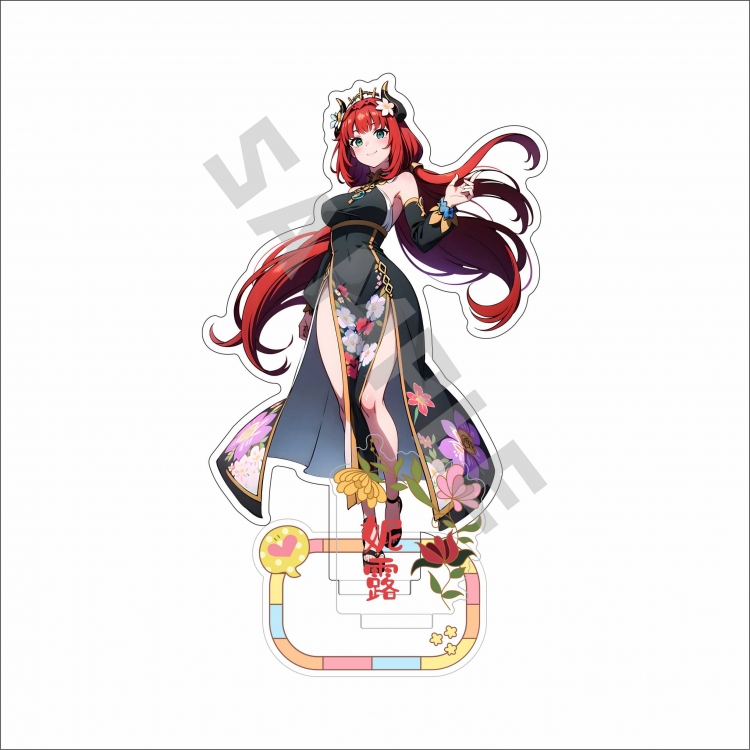 Genshin Impact Anime characters Double Insert Style acrylic Standing Plates Keychain 15m