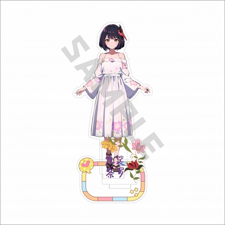 Genshin Impact Anime characters Double Insert Style acrylic Standing Plates Keychain 15m