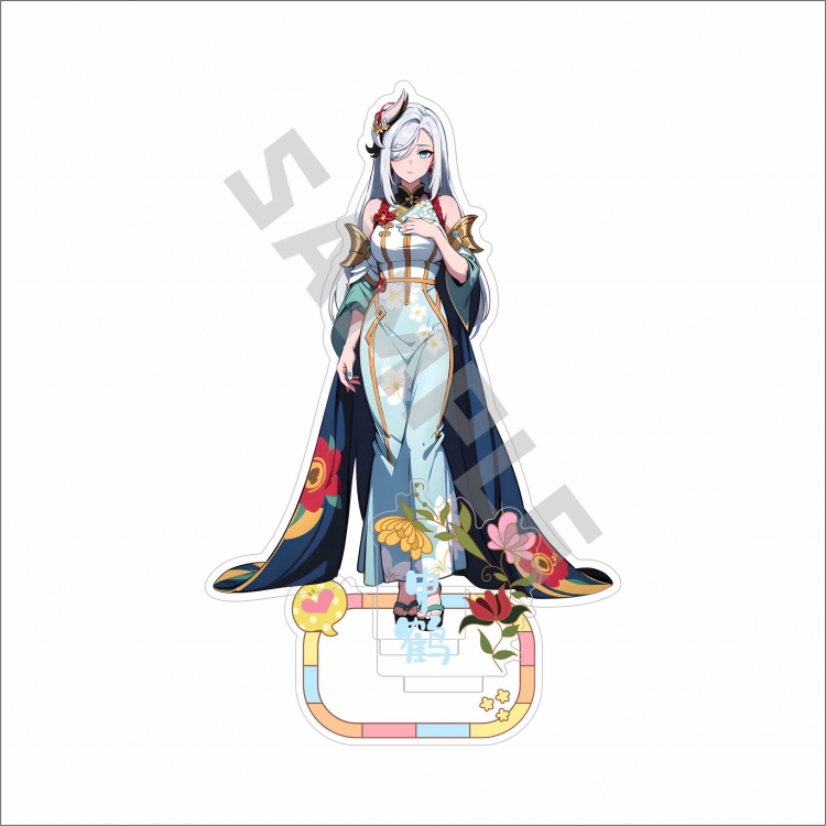 Genshin Impact Anime characters Double Insert Style acrylic Standing Plates Keychain 15m