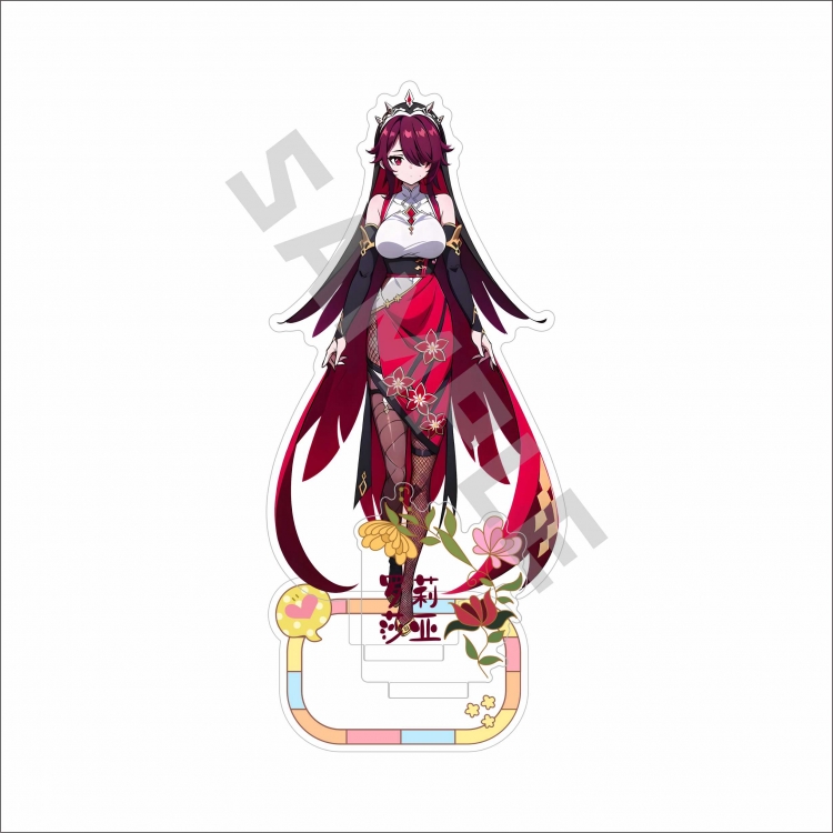 Genshin Impact Anime characters Double Insert Style acrylic Standing Plates Keychain 15m