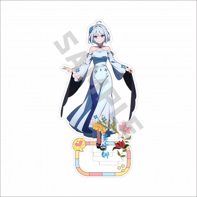 Genshin Impact Anime characters Double Insert Style acrylic Standing Plates Keychain 15m