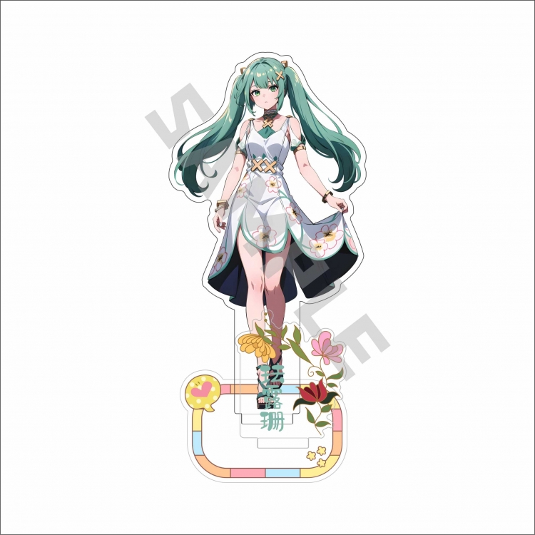 Genshin Impact Anime characters Double Insert Style acrylic Standing Plates Keychain 15m