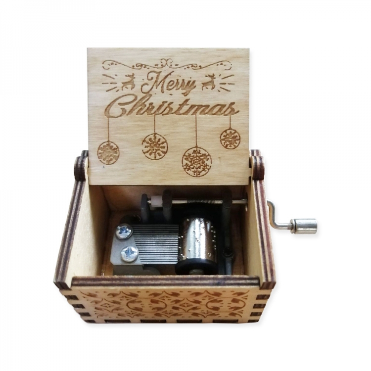 Christmas collection Stall display hand cranked music box vintage music box gift 6.4X5.2X4.2CM price for 5 pcs