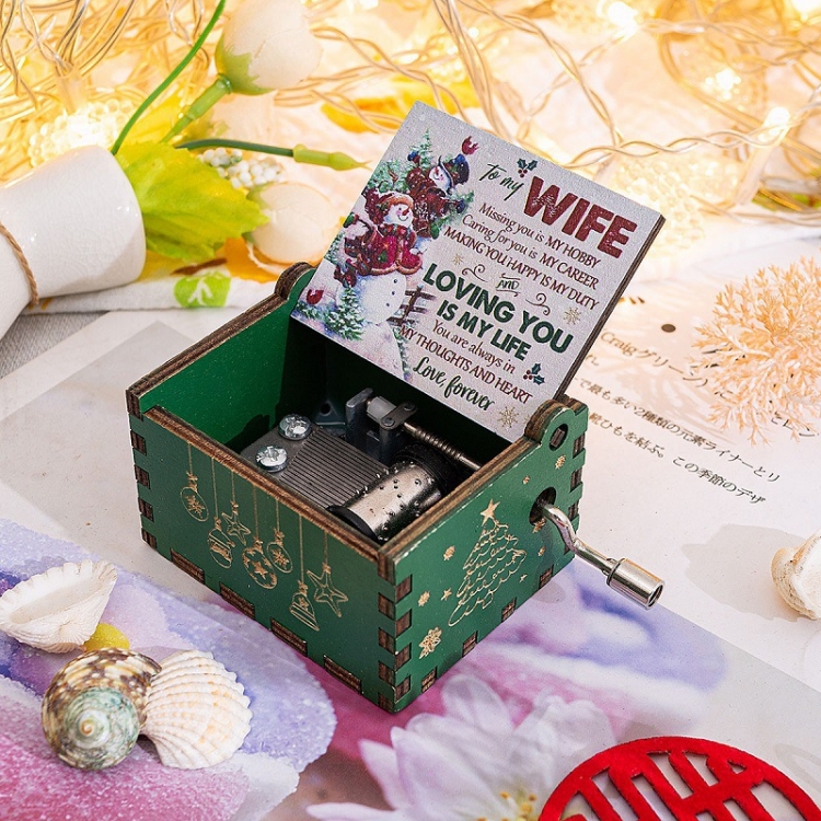 Christmas collection Stall display hand cranked music box vintage music box gift 6.4X5.2X4.2CM price for 5 pcs