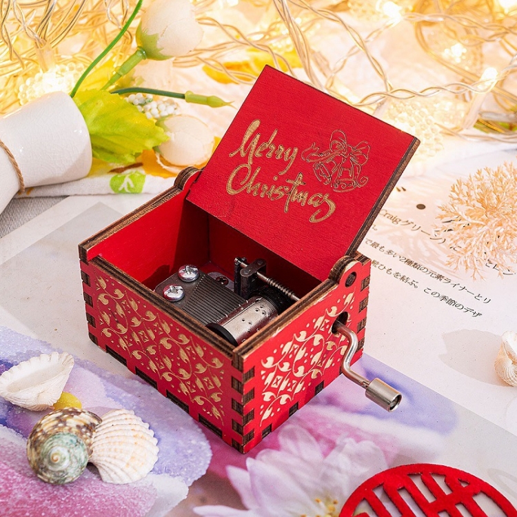 Christmas collection Stall display hand cranked music box vintage music box gift 6.4X5.2X4.2CM price for 5 pcs