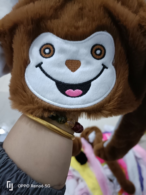 monkey Tiktok animal series rabbit ear hat can move when you pinch the ear  price for 3 pcs