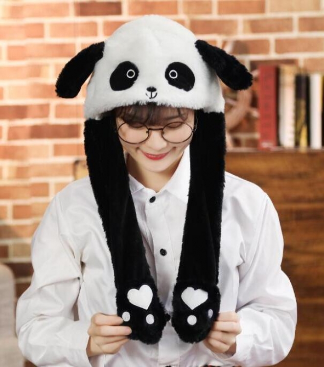 panda Tiktok animal series rabbit ear hat can move when you pinch the ear  price for 3 pcs